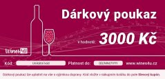 Wines4u dárkový poukaz v hodnotě 3000 Kč