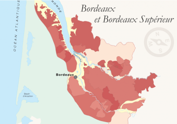 Mapka Bordeaux a Bordeaux Superieur