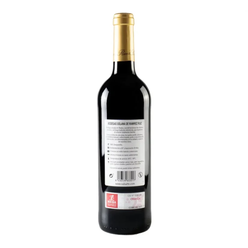 Solana de Ramirez Ruiz - Valsarte Crianza Clasico zadní viněta