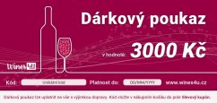 Wines4u dárkový poukaz v hodnotě 3000 Kč
