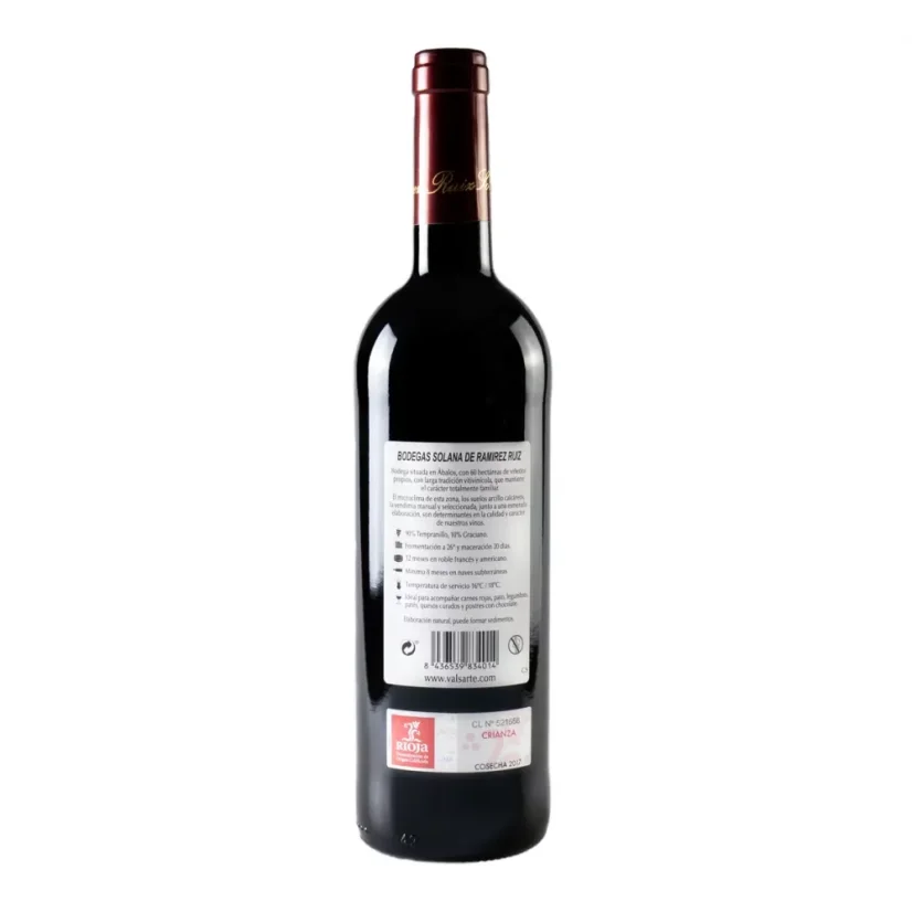 Solana de Ramirez Ruiz - Valsarte Superior Crianza zadní viněta