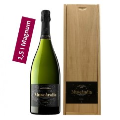 MAGNUM Cava Muscandia Brut Nature Gran Reserva 2014 s dřevěným boxem