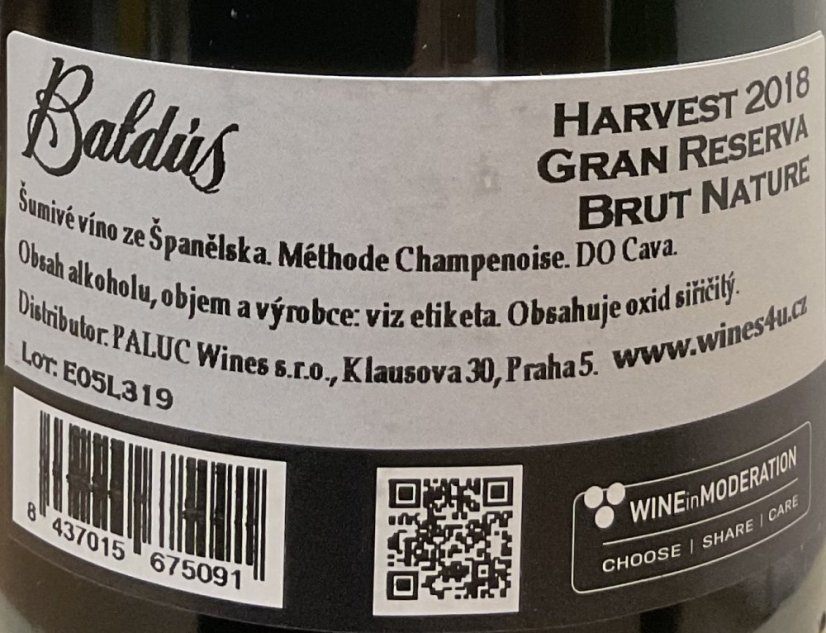 Česká zadní viněta na Cava Baldús Gran Reserva