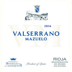 Viñedos y Bodegas de la Marquesa - Valserrano Mazuelo, přední etiketa Viñedos y Bodegas de la Marquesa - Valserrano Mazuelo, přední etiketa