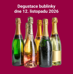 Degustace bublinky, výběr novinky a ochutnávkové premiéry v 2026, dne 12.11. v Ty Kávo