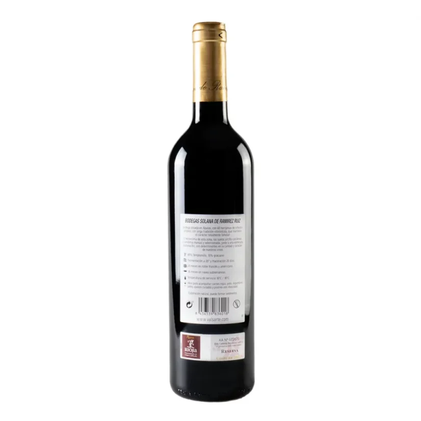 Solana de Ramirez Ruiz - Valsarte Reserva Medal Bordeaux zadní viněta