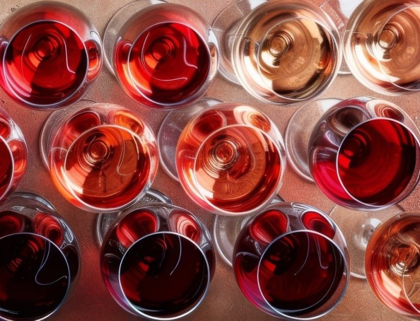 Degustace MIX bílé, růžové a lehčí červené, Zdroj: https://www.vecteezy.com/free-photos